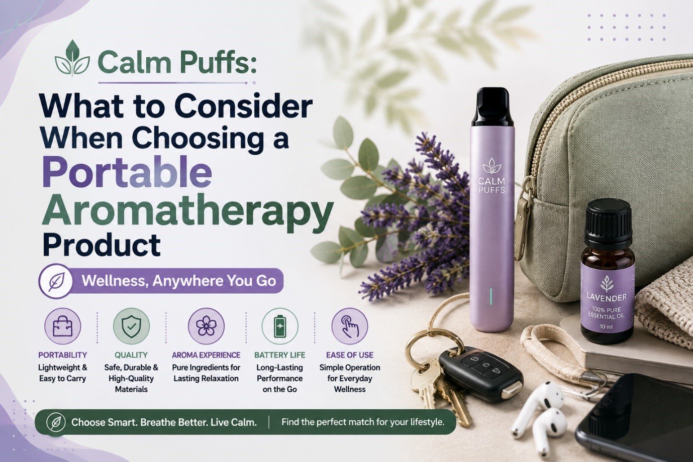 Calm Puffs: What to Consider When Choosing a Portable Aromatherapy Product